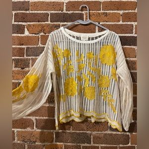 Bohme sheer floral blouse